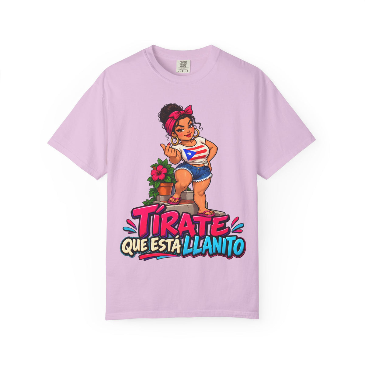 T-Shirt — "Tírate Que Está Llanito" Puerto Rican Pin-Up Graphic Tee