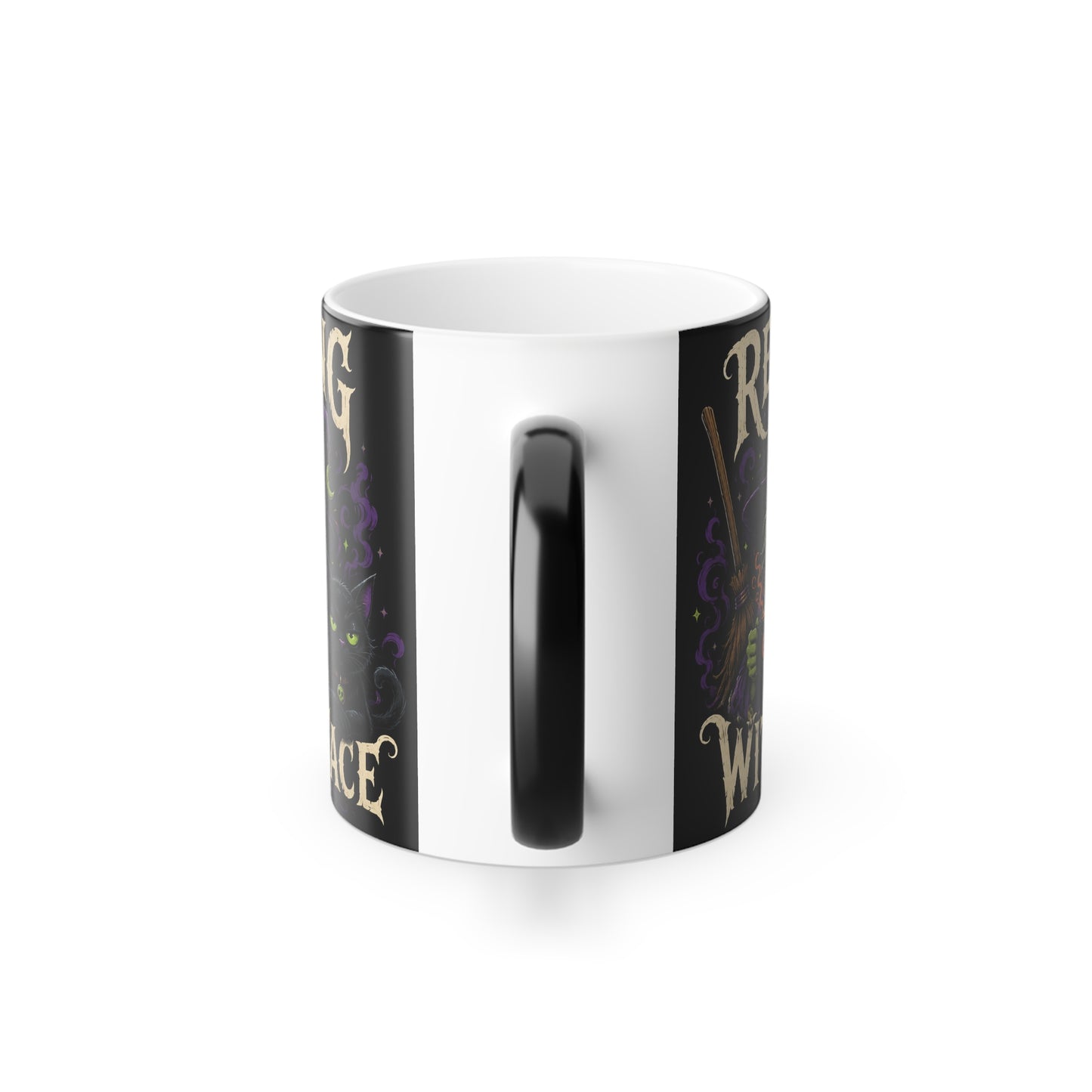 Color-Changing Witch Mug — "Resting Witch Face" 11oz Halloween Coffee Cup