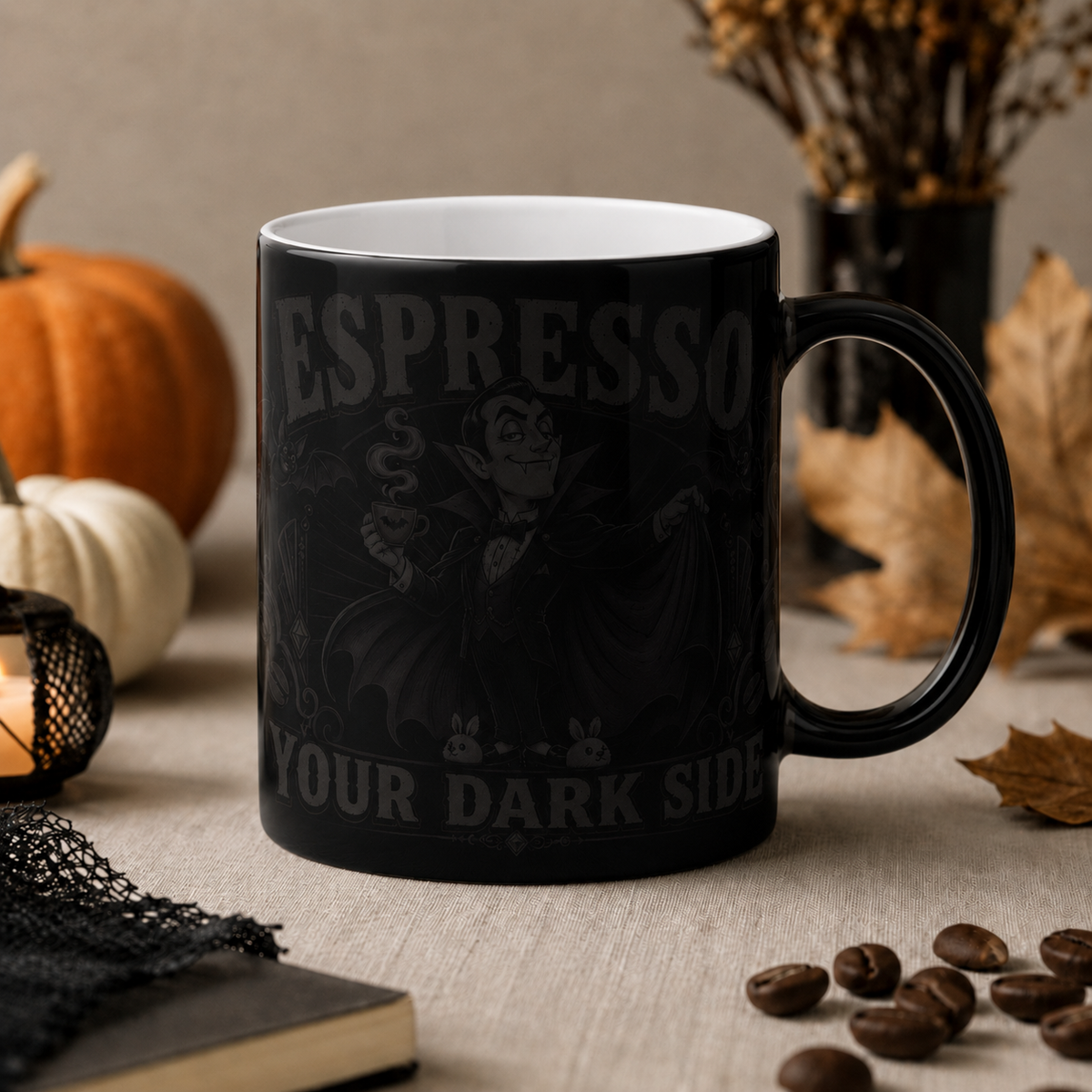 Espresso Your Dark Side Color-Changing Mug — 11oz Vampire Coffee Cup
