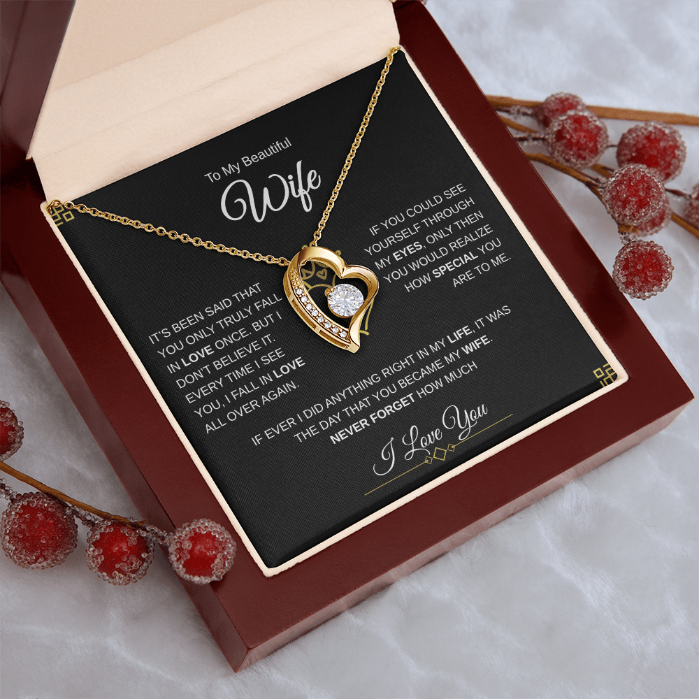 To My Beautiful Wife | Forever Love Necklace
