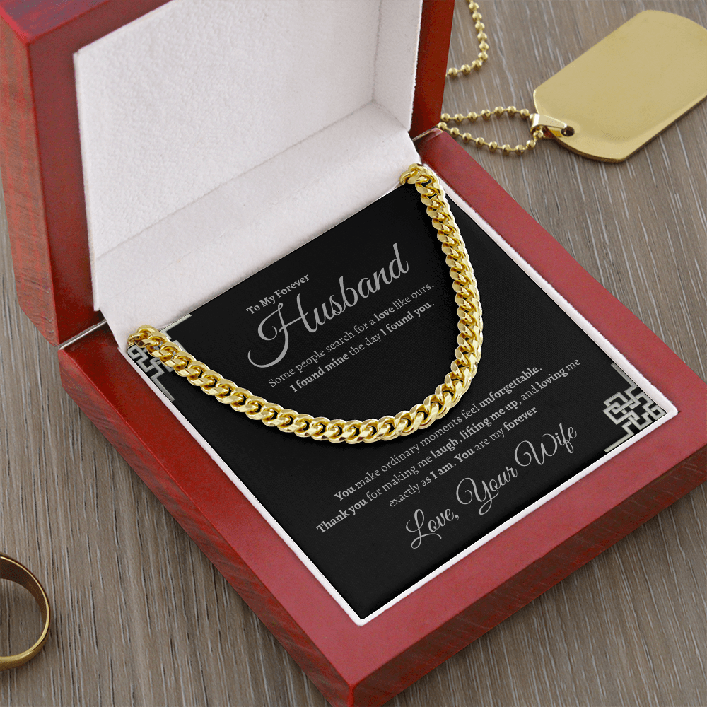 To My Forever Husband | Cuban Link Chain