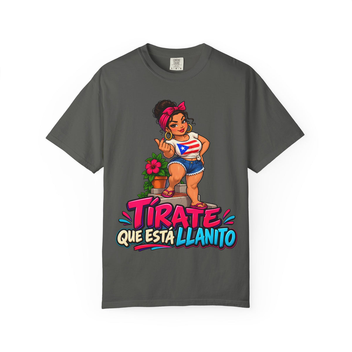 T-Shirt — "Tírate Que Está Llanito" Puerto Rican Pin-Up Graphic Tee
