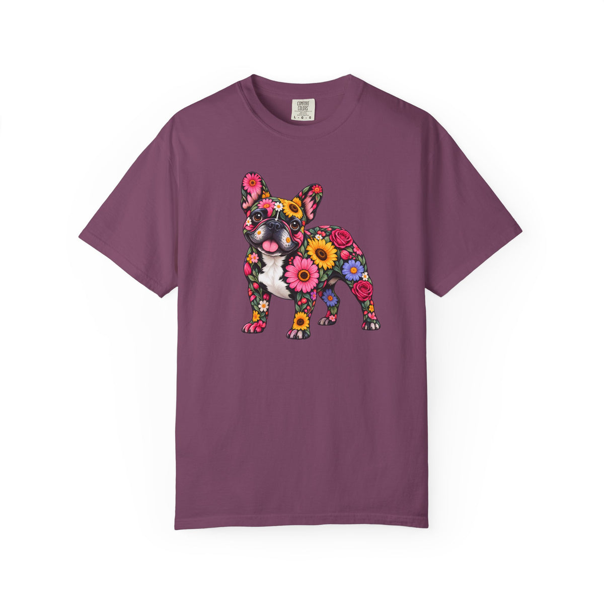 Floral French Bulldog T-Shirt