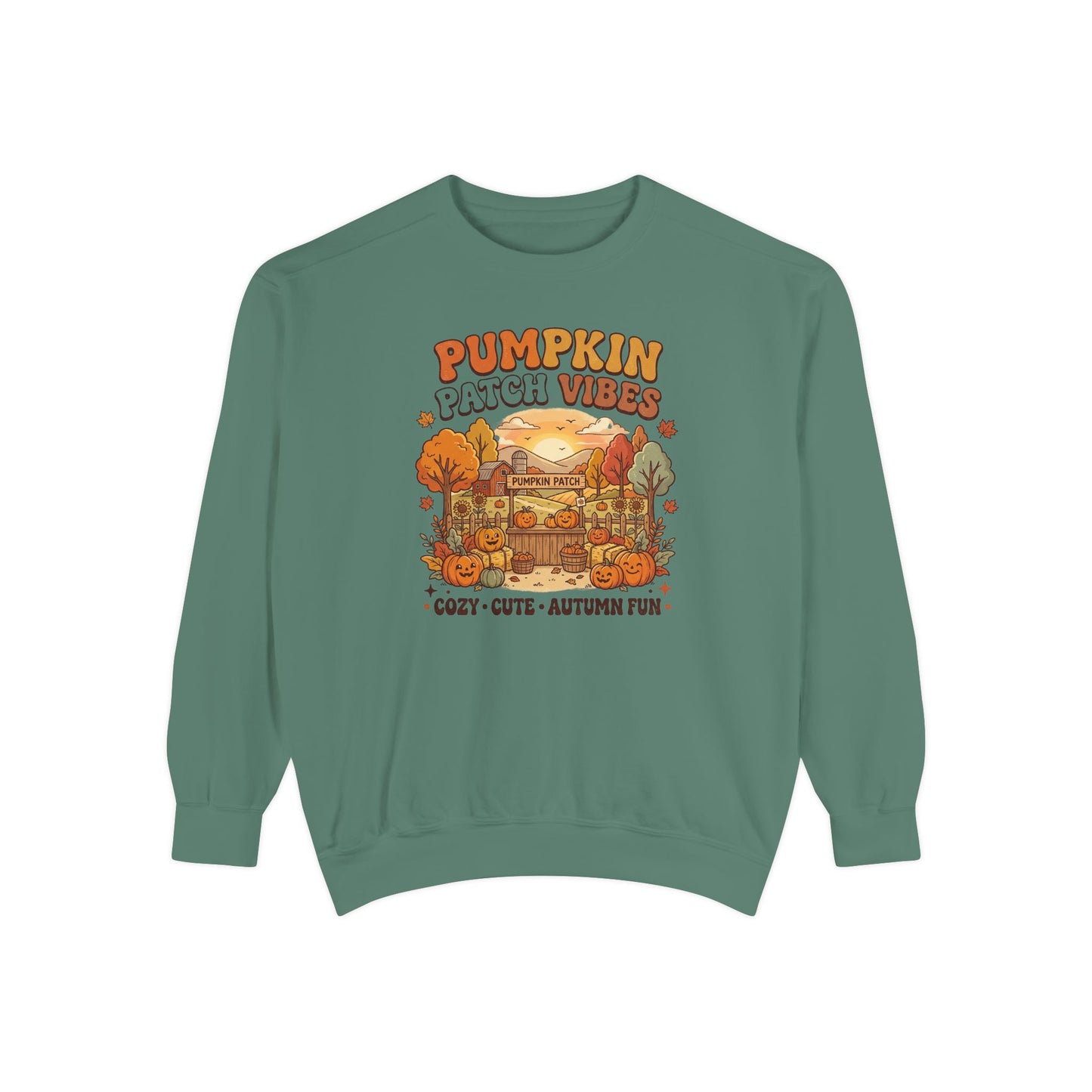 Pumpkin Patch Vibes Sweatshirt — Cozy Autumn Fall Graphic