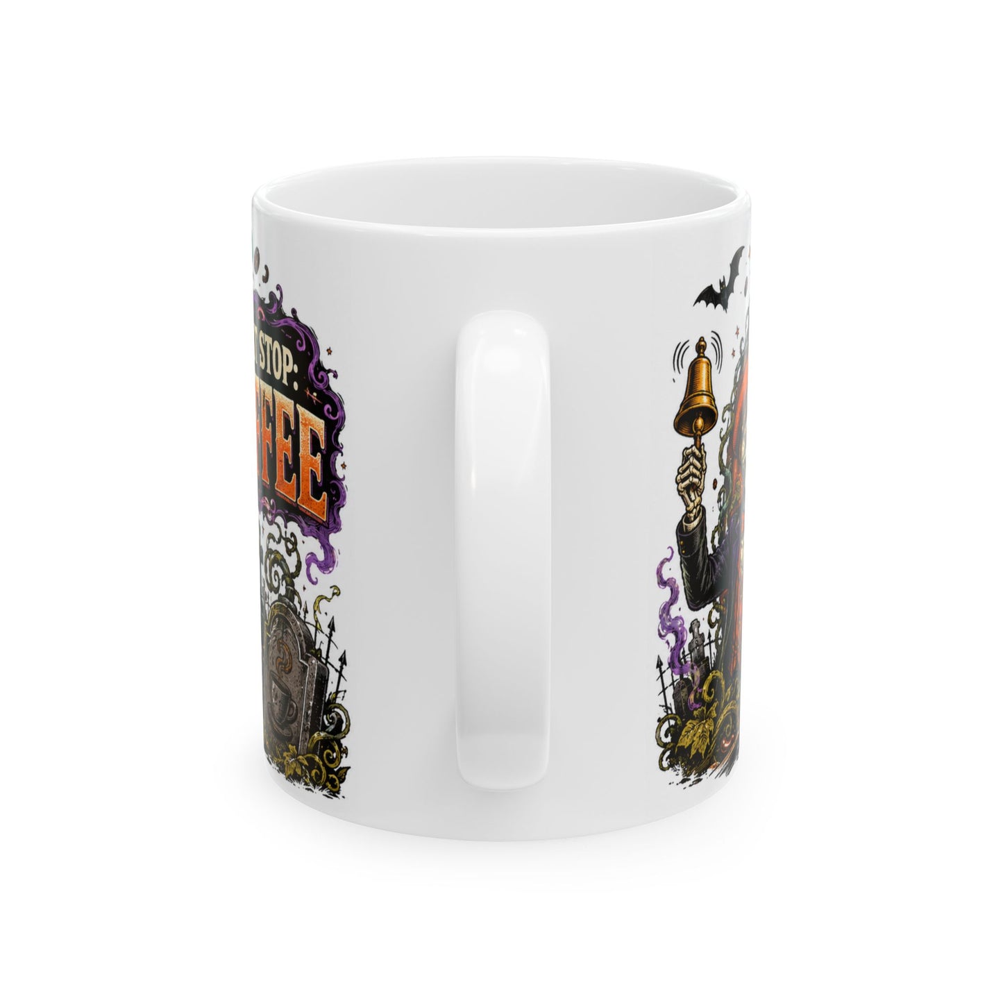 Halloween Ghost Train Ceramic Mug – Spooky Coffee Lovers 11oz/15oz