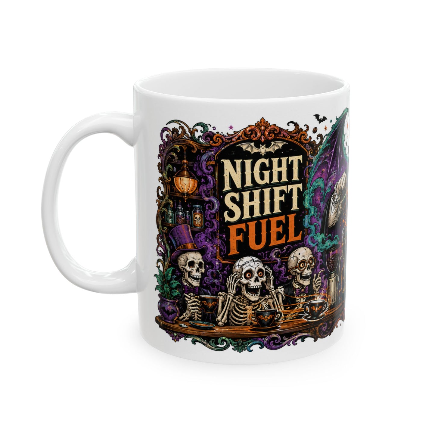 Halloween Vampire Alchemist Mug — Gothic Witchcraft Coffee Cup (11oz/15oz)