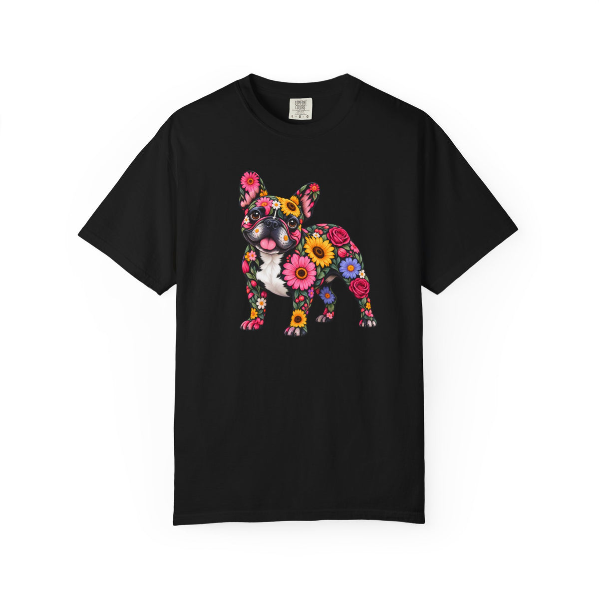 Floral French Bulldog T-Shirt