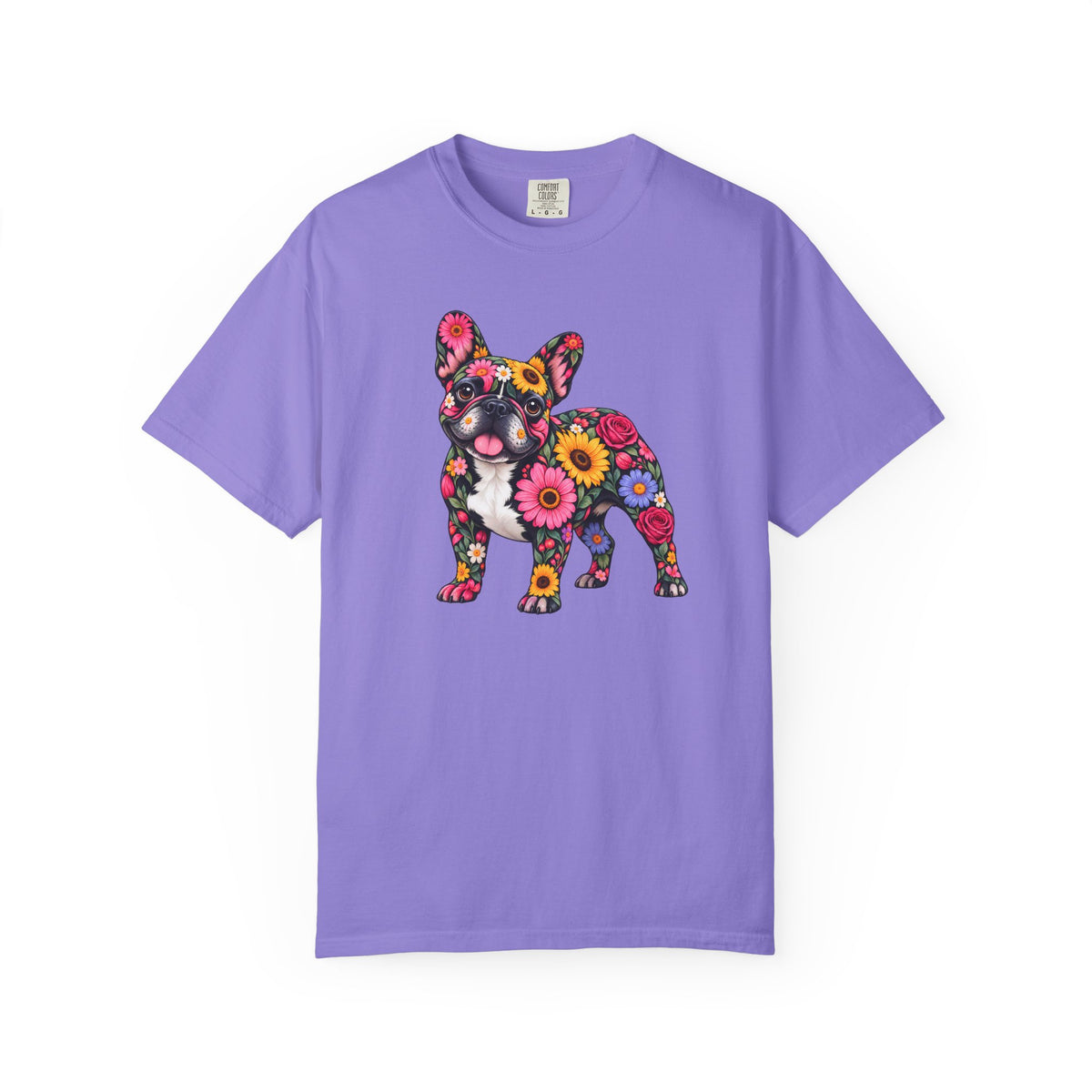 Floral French Bulldog T-Shirt