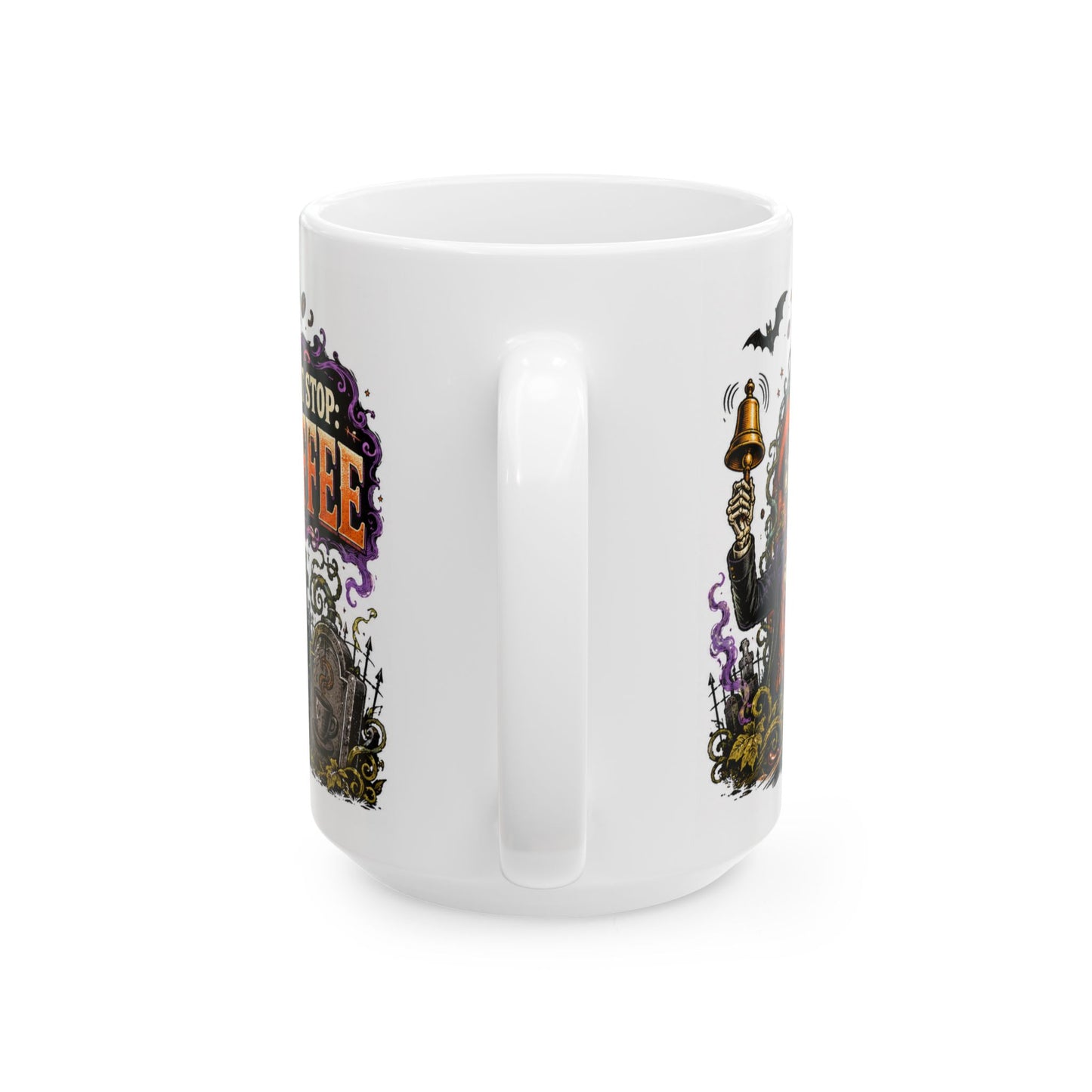 Halloween Ghost Train Ceramic Mug – Spooky Coffee Lovers 11oz/15oz