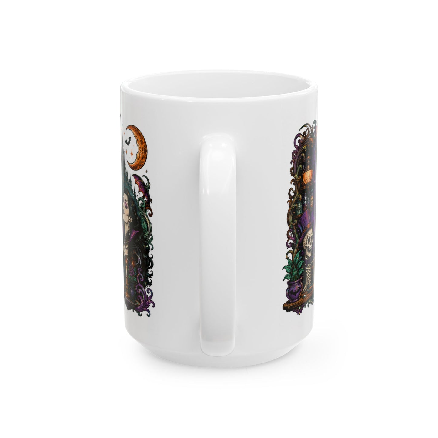 Halloween Vampire Alchemist Mug — Gothic Witchcraft Coffee Cup (11oz/15oz)