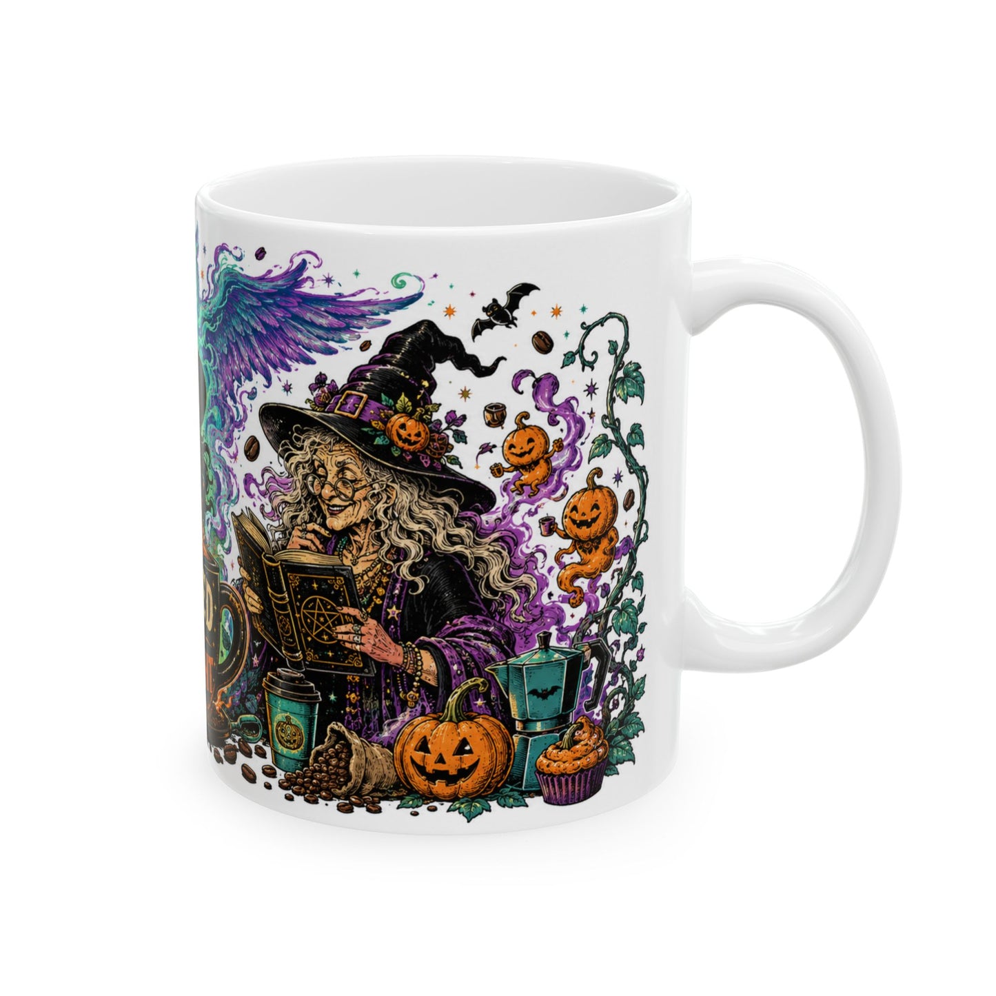 Brewed After Midnight Ceramic Mug – Halloween Witch Coffee Cup (11oz & 15oz)
