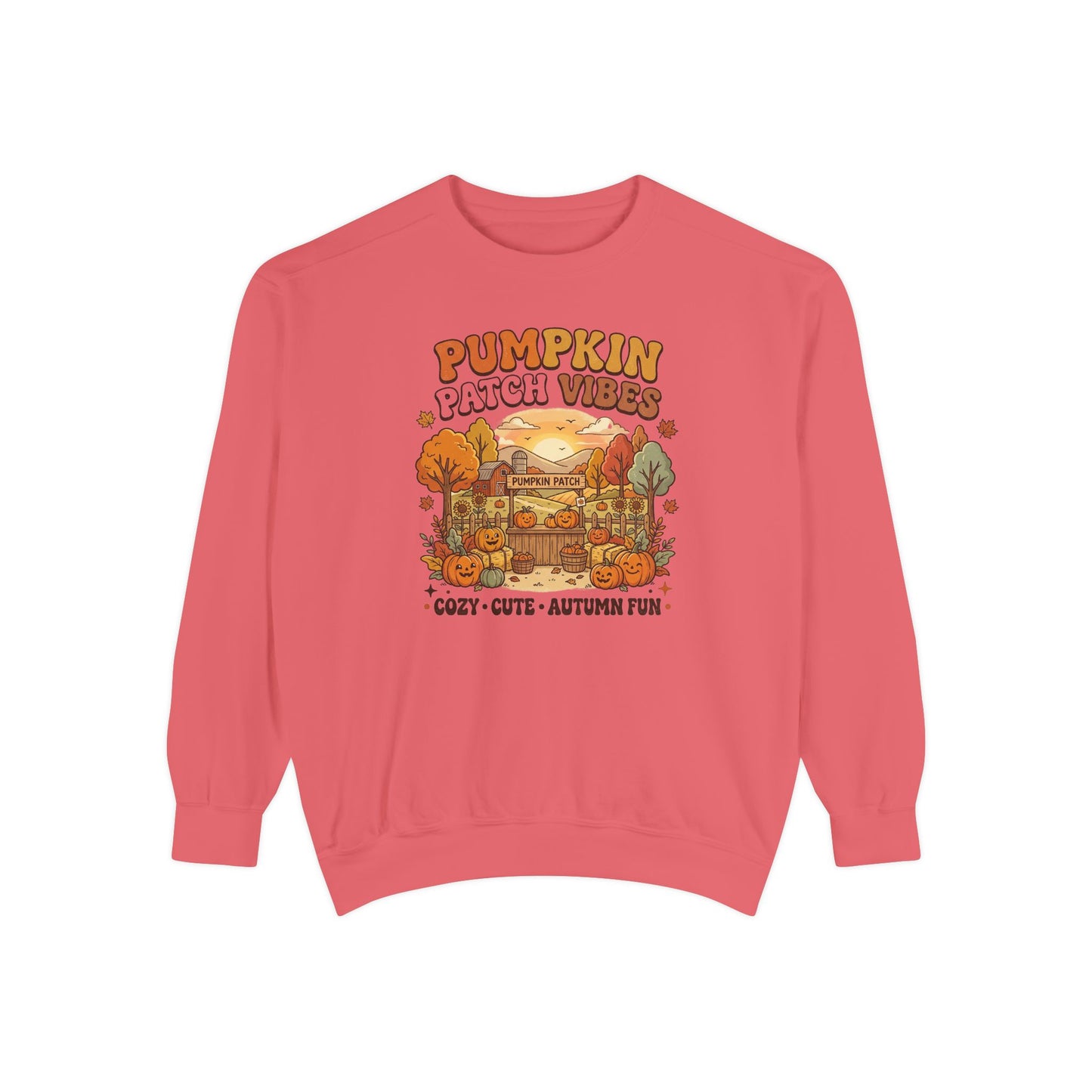 Pumpkin Patch Vibes Sweatshirt — Cozy Autumn Fall Graphic