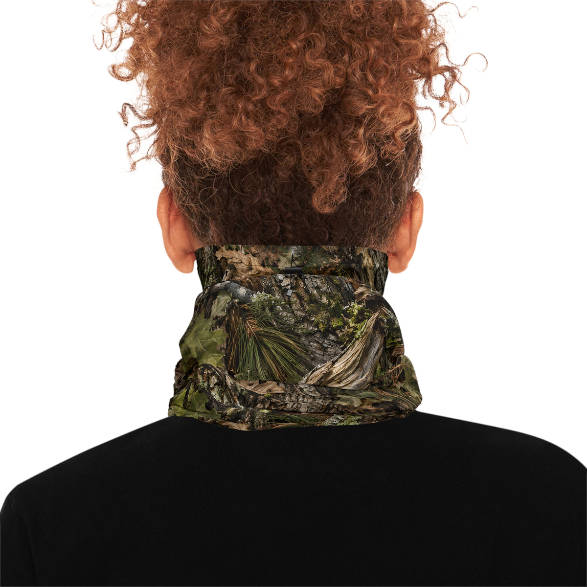 Winter Neck Gaiter with Drawstring – Woodland Camouflage