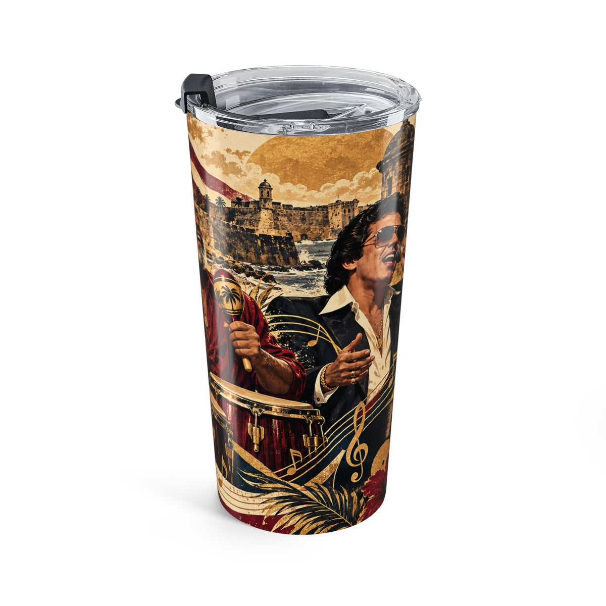Puerto Rican Music 20oz Tumbler — Salsa & Latin Heritage Travel Cup