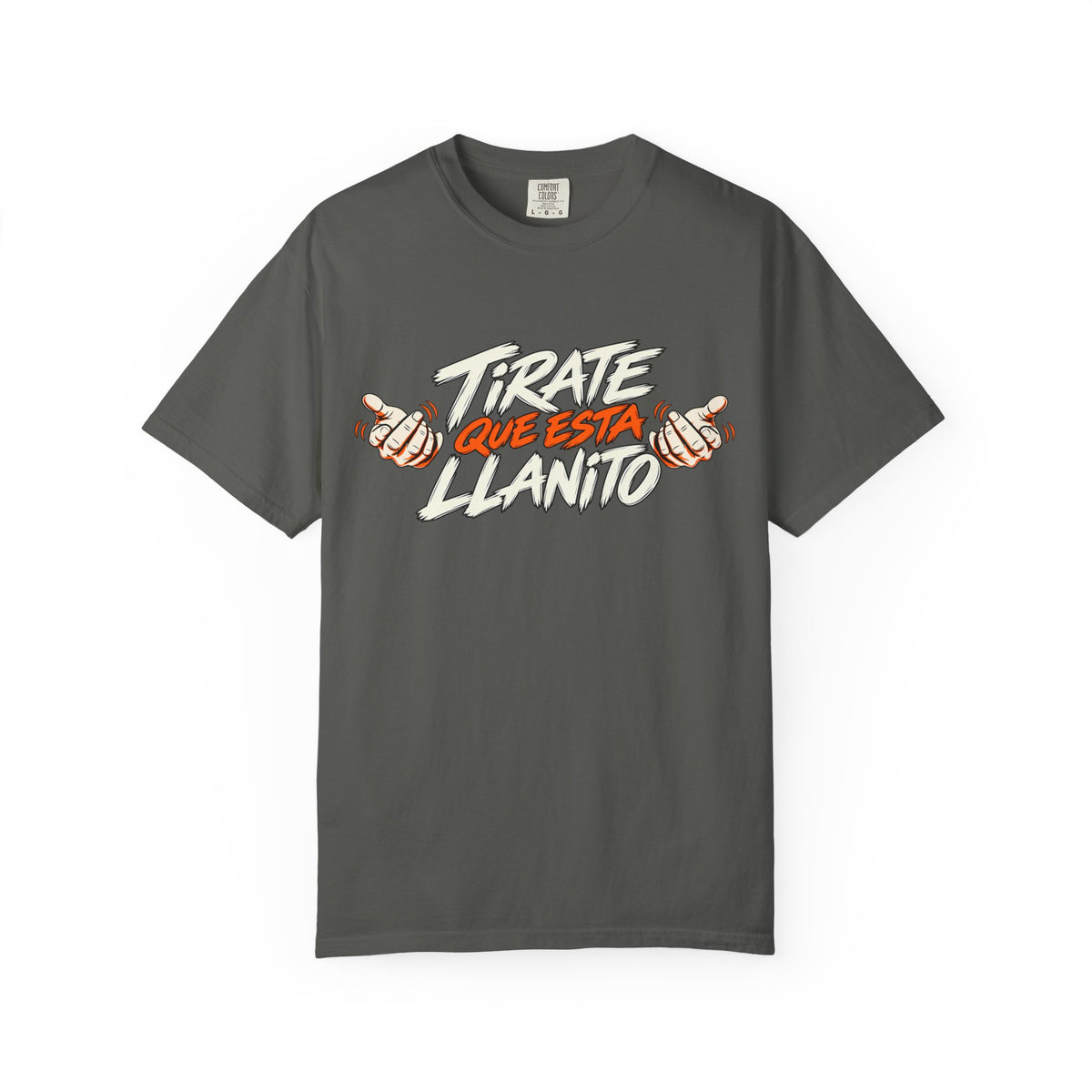 T-Shirt — "Tírate Que Está Llanito" Retro Hand Gesture Graphic Tee