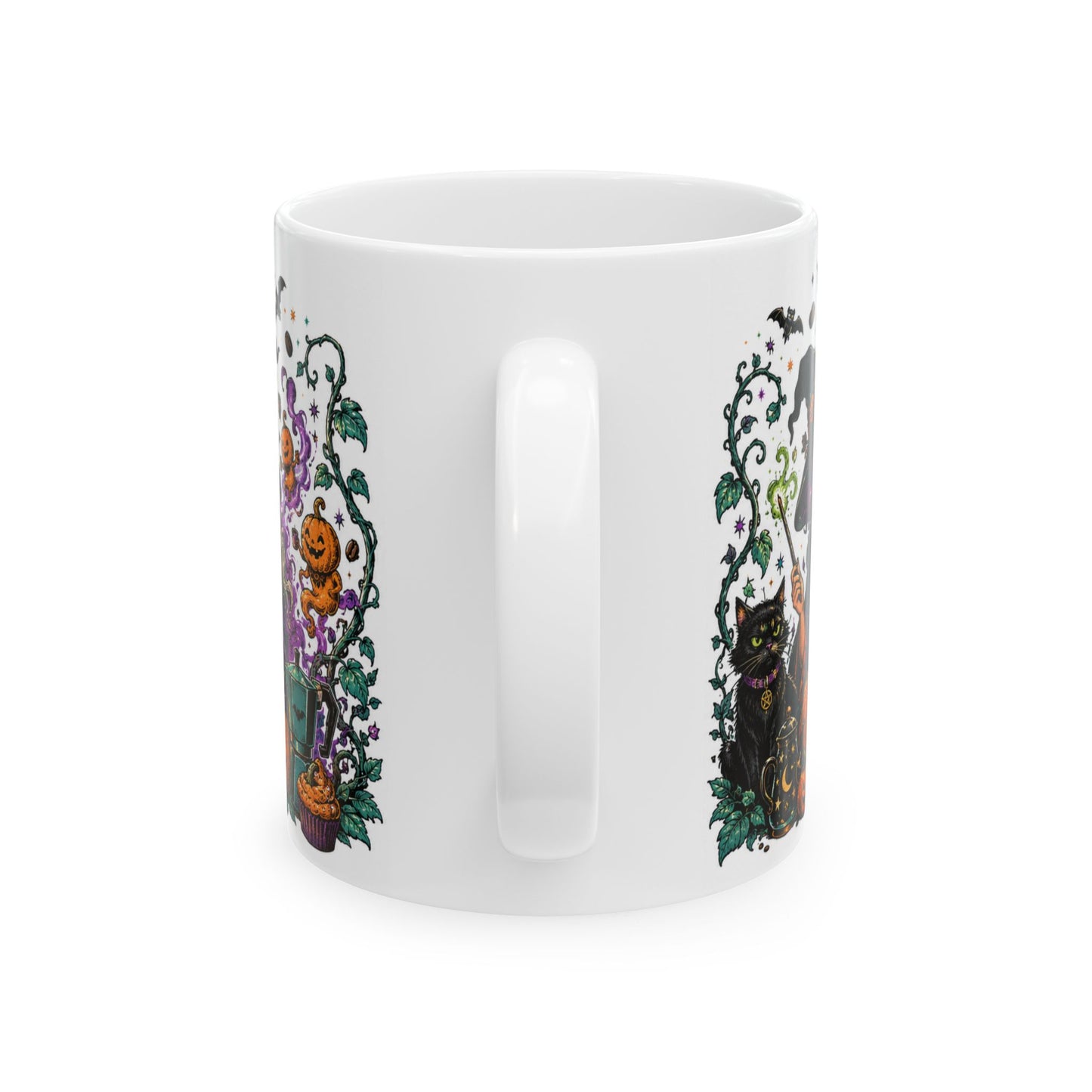 Brewed After Midnight Ceramic Mug – Halloween Witch Coffee Cup (11oz & 15oz)