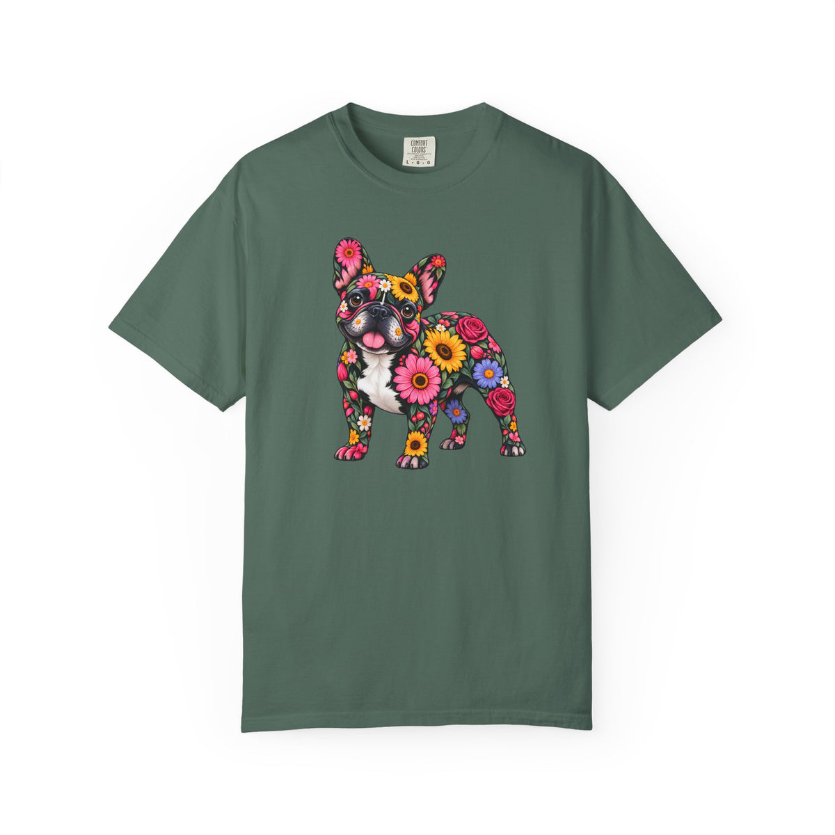 Floral French Bulldog T-Shirt