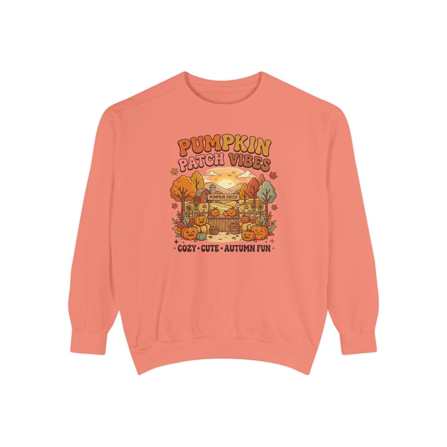 Pumpkin Patch Vibes Sweatshirt — Cozy Autumn Fall Graphic