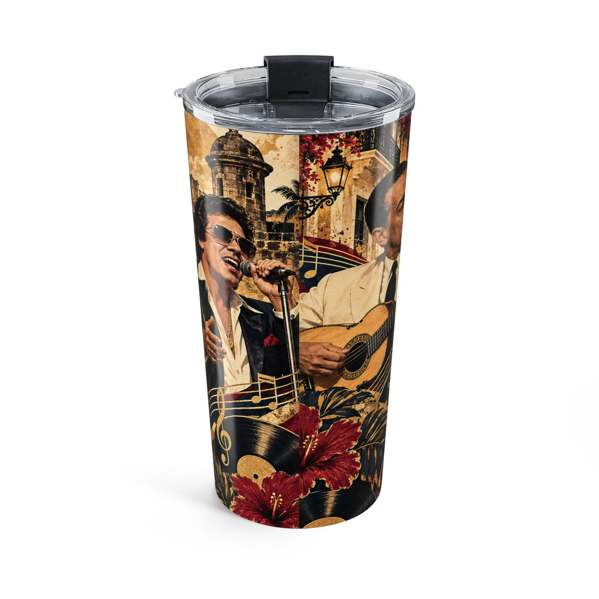 Puerto Rican Music 20oz Tumbler — Salsa & Latin Heritage Travel Cup