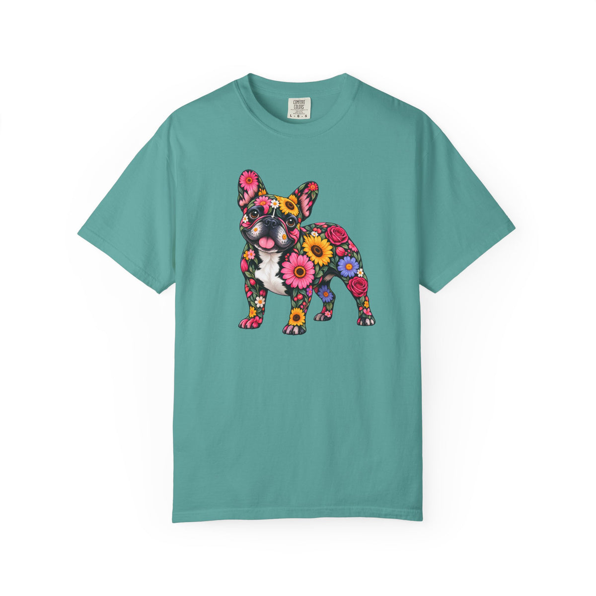 Floral French Bulldog T-Shirt