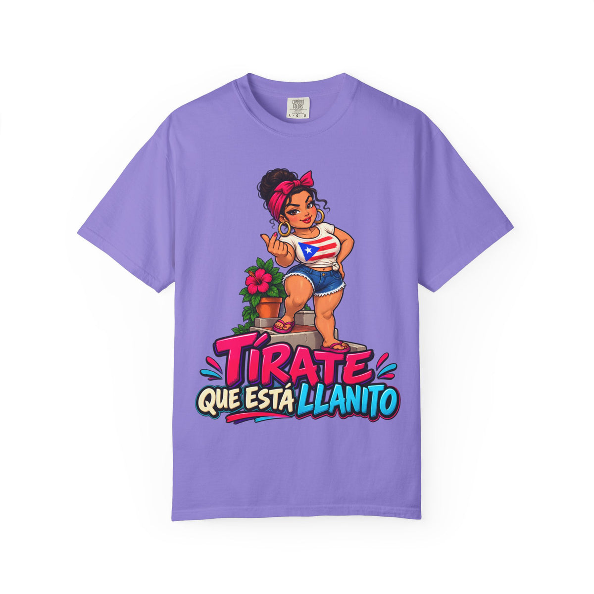 T-Shirt — "Tírate Que Está Llanito" Puerto Rican Pin-Up Graphic Tee