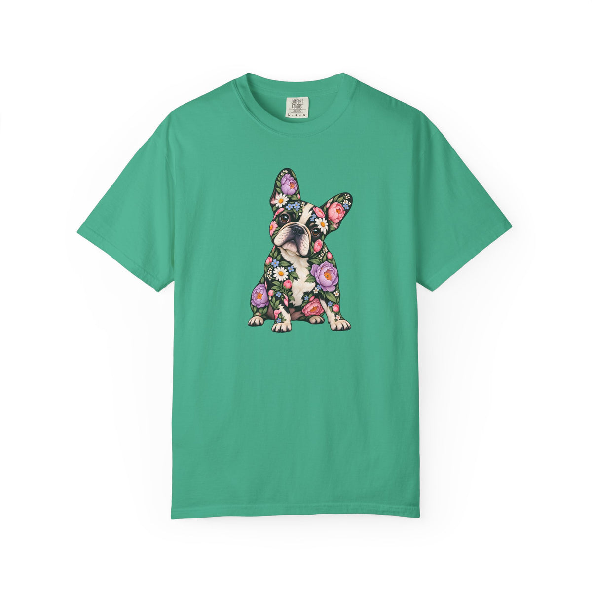 Floral French Bulldog T-Shirt