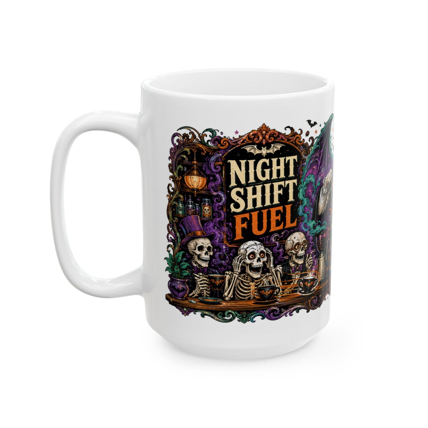 Halloween Vampire Alchemist Mug — Gothic Witchcraft Coffee Cup (11oz/15oz)