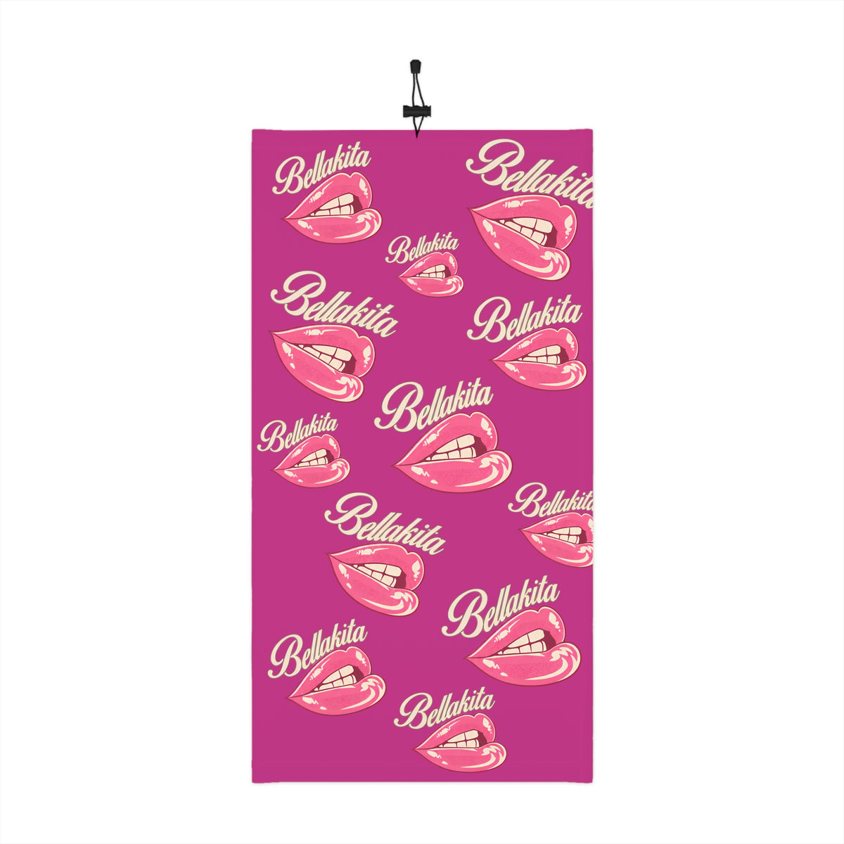 Belakita Lips Winter Neck Gaiter with Drawstring