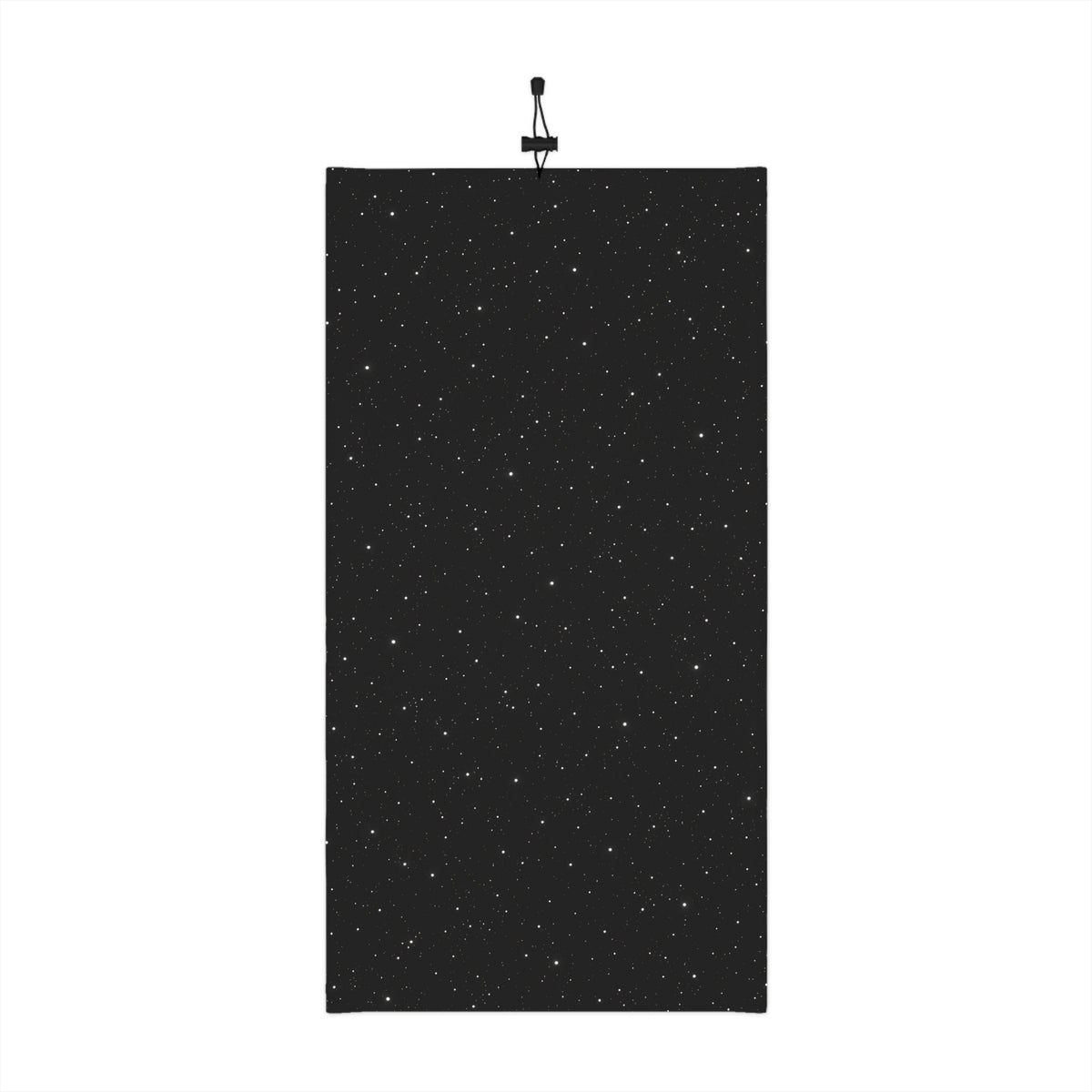 Winter Neck Gaiter with Drawstring – Black Starry Sky Design