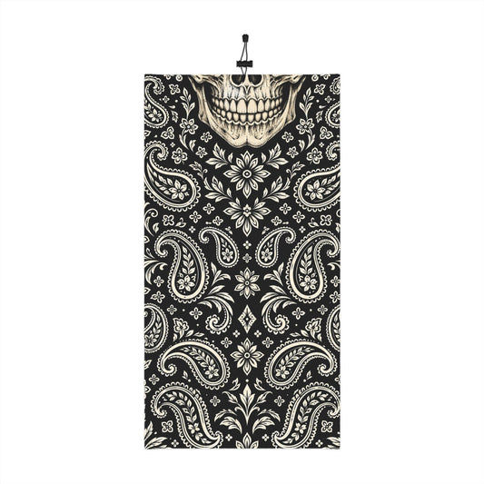 Skull Paisley Winter Neck Gaiter with Drawstring