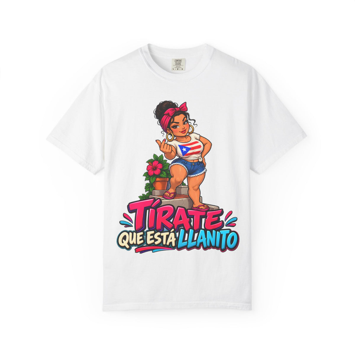 T-Shirt — "Tírate Que Está Llanito" Puerto Rican Pin-Up Graphic Tee