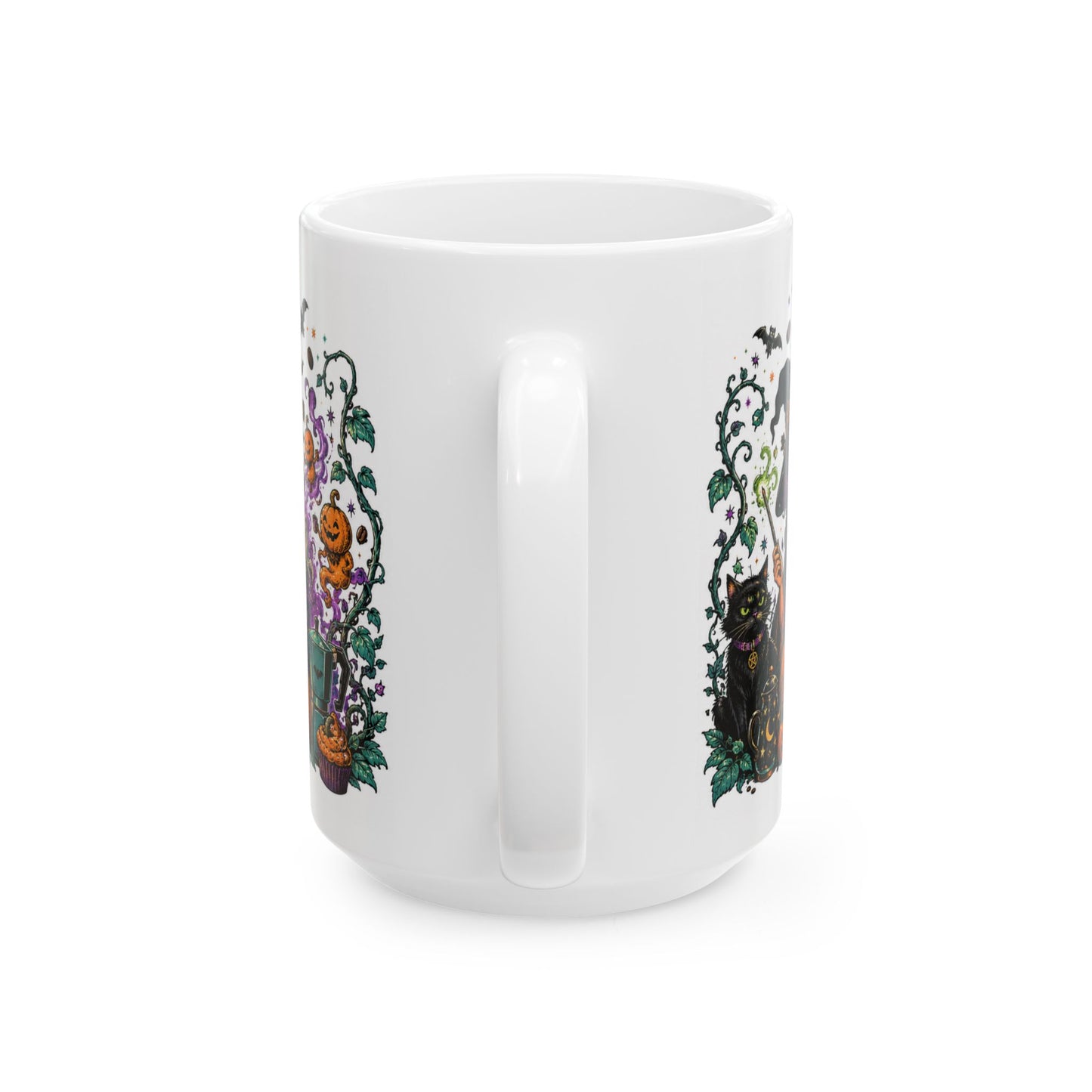 Brewed After Midnight Ceramic Mug – Halloween Witch Coffee Cup (11oz & 15oz)