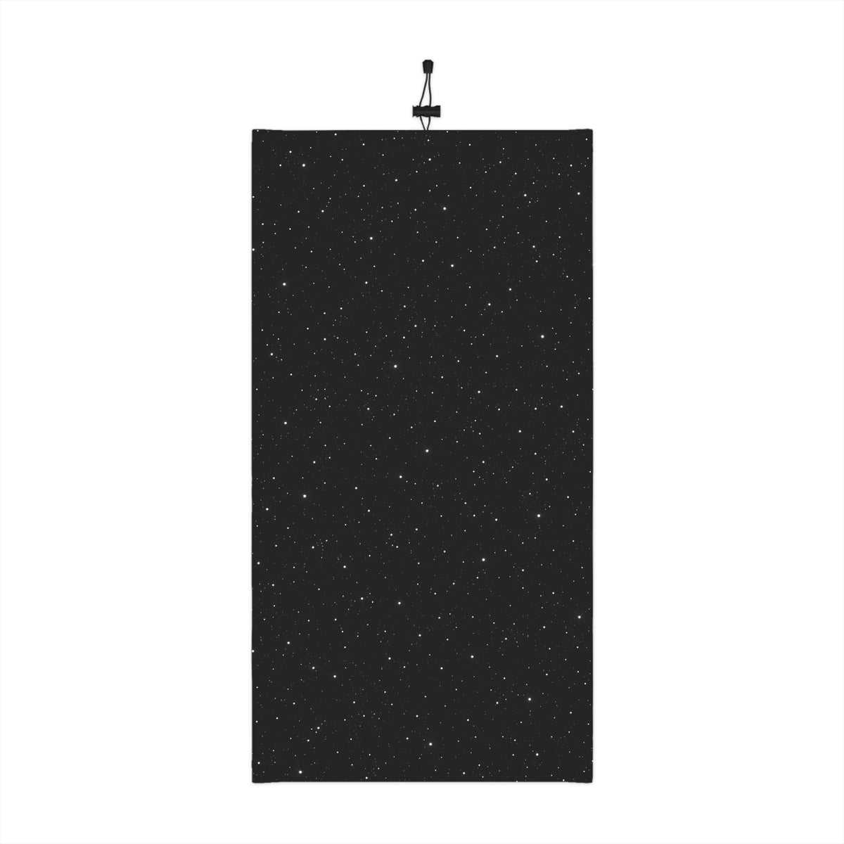 Winter Neck Gaiter with Drawstring – Black Starry Sky Design