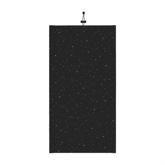 Winter Neck Gaiter with Drawstring – Black Starry Sky Design