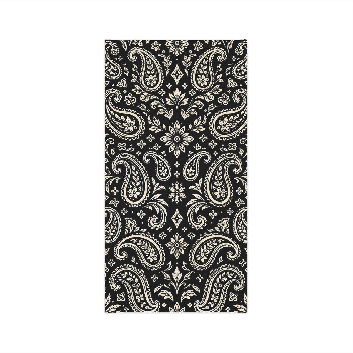 Skull Paisley Neck Gaiter — Black Bandana Face Covering