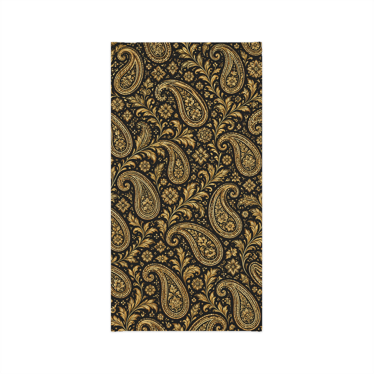 Gold Paisley Lightweight Neck Gaiter - Stylish Breathable Face Scarf