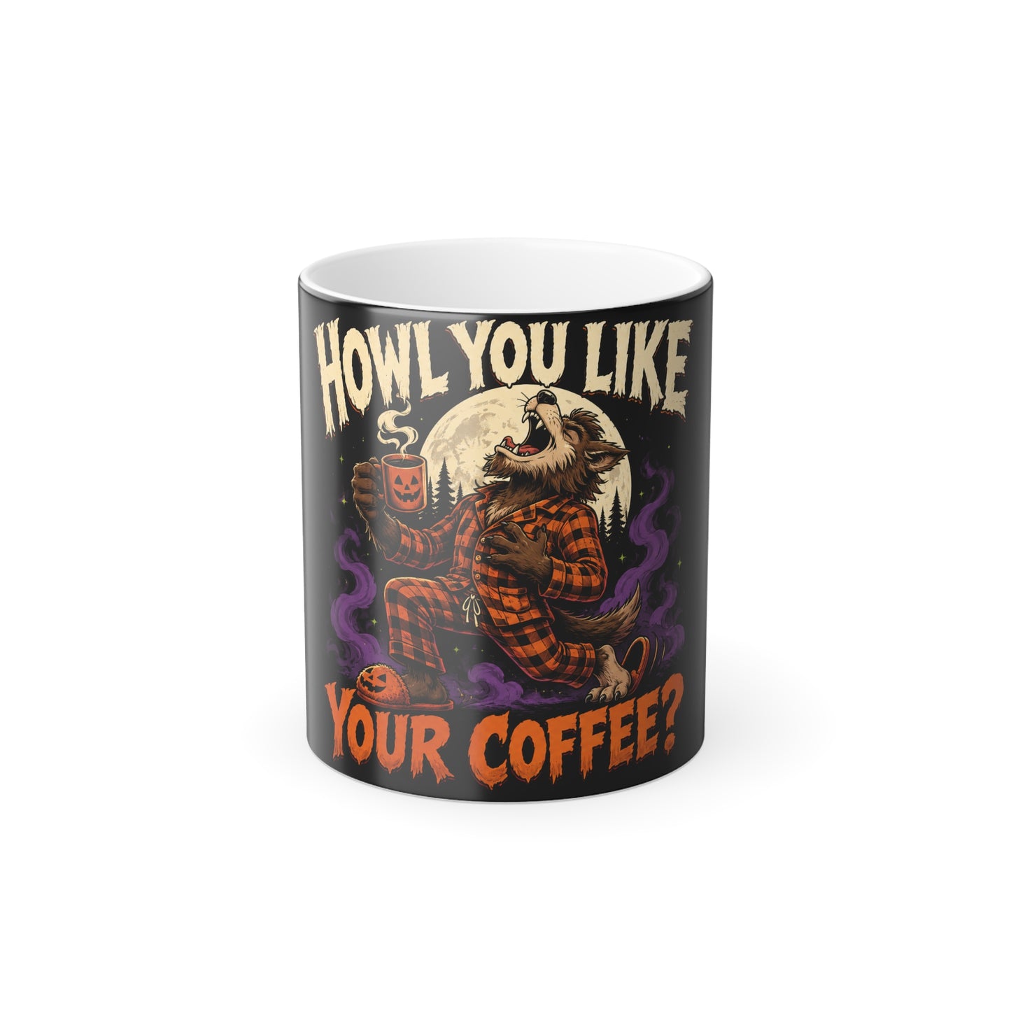 Howl You Like Your Coffee? Color-Changing Mug — Werewolf Coffee Lover 11oz