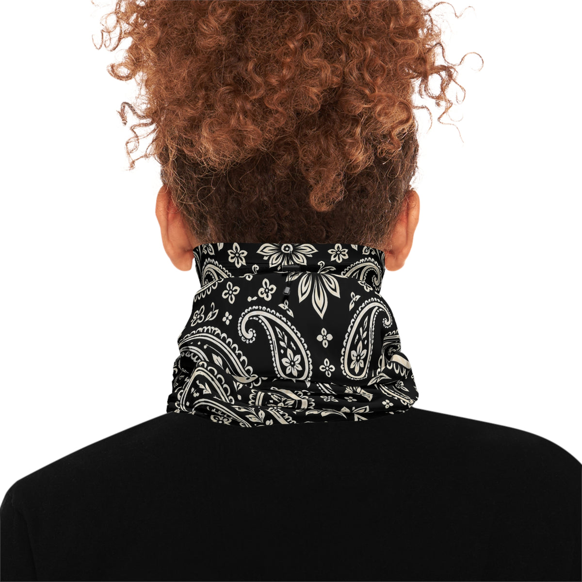 Skull Paisley Winter Neck Gaiter with Drawstring