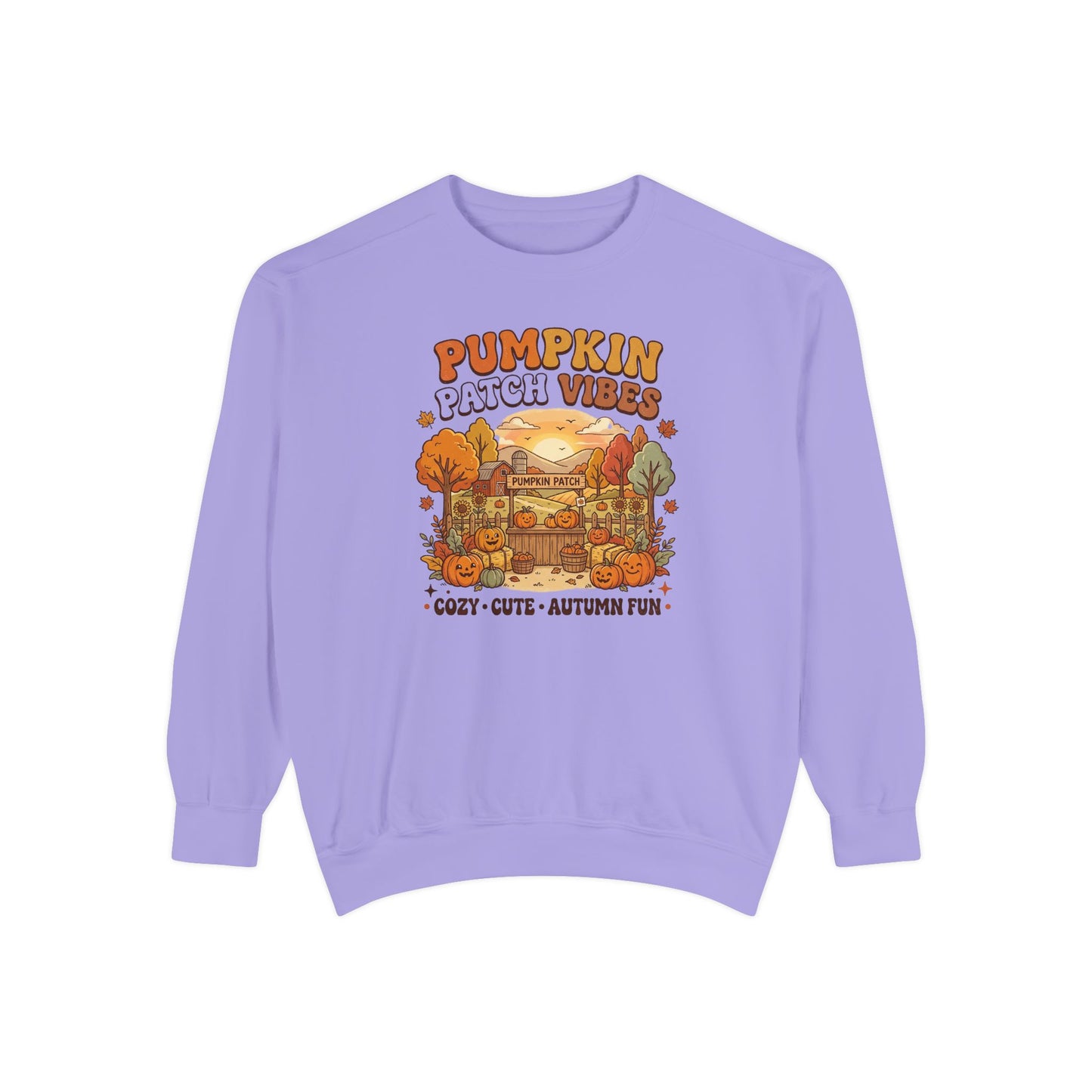 Pumpkin Patch Vibes Sweatshirt — Cozy Autumn Fall Graphic