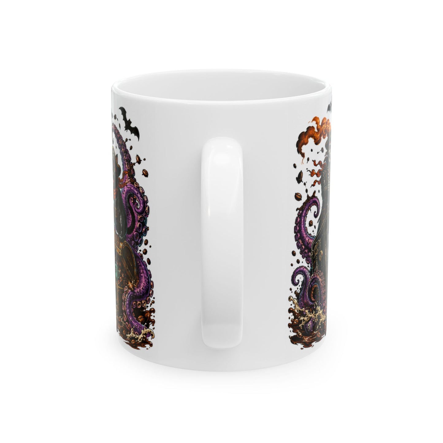 Release the Caffeine Ceramic Mug — Octopus Lighthouse Coffee Lover Mug (11oz/15oz)