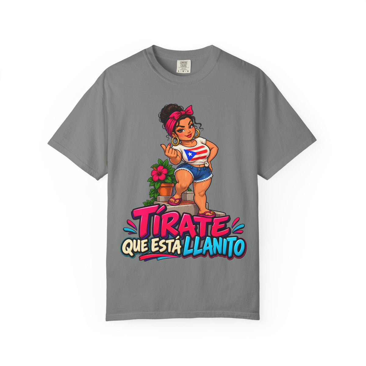 T-Shirt — "Tírate Que Está Llanito" Puerto Rican Pin-Up Graphic Tee