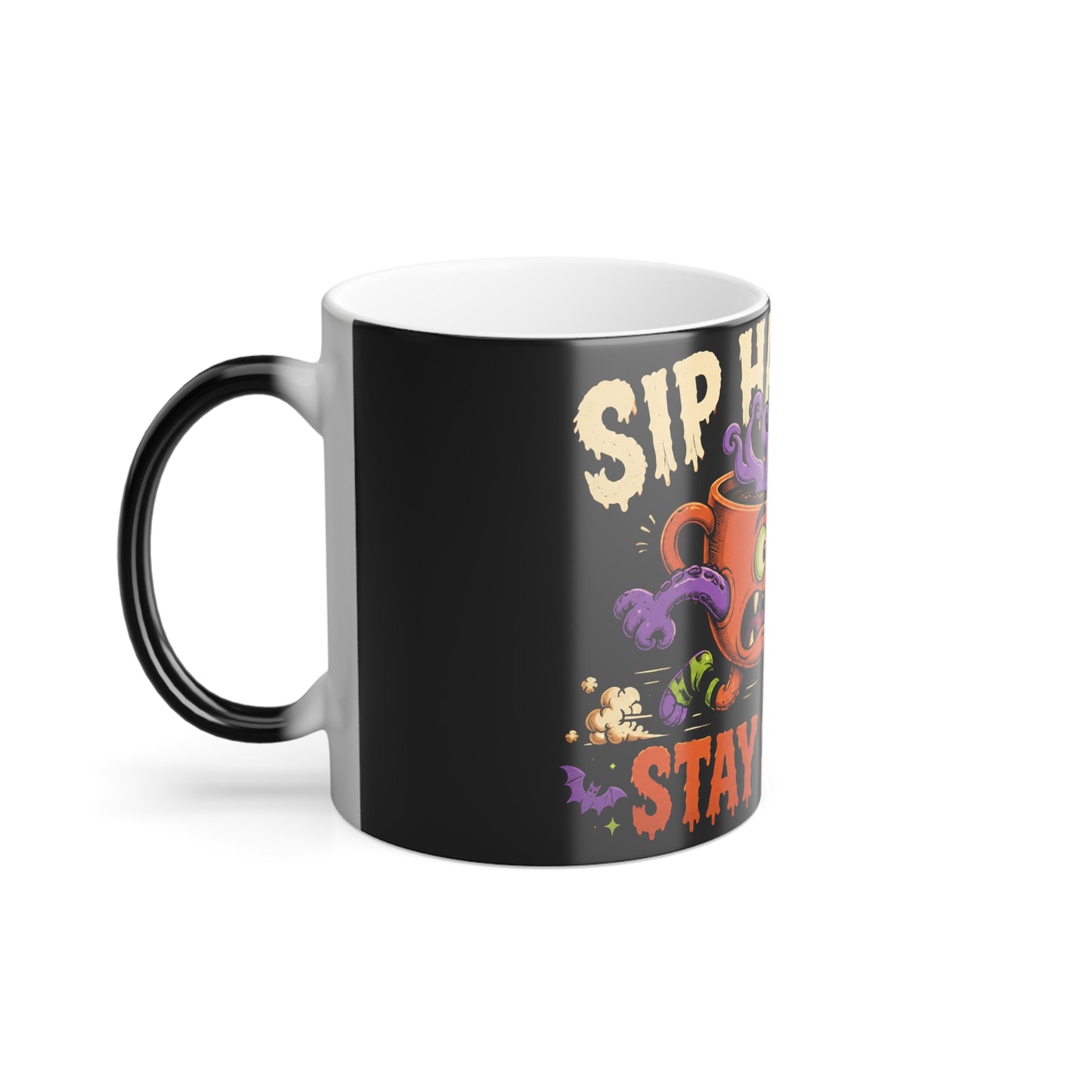 Color Morphing Mug — "Sip Happens" Halloween Spooky Coffee Mug (11 oz)