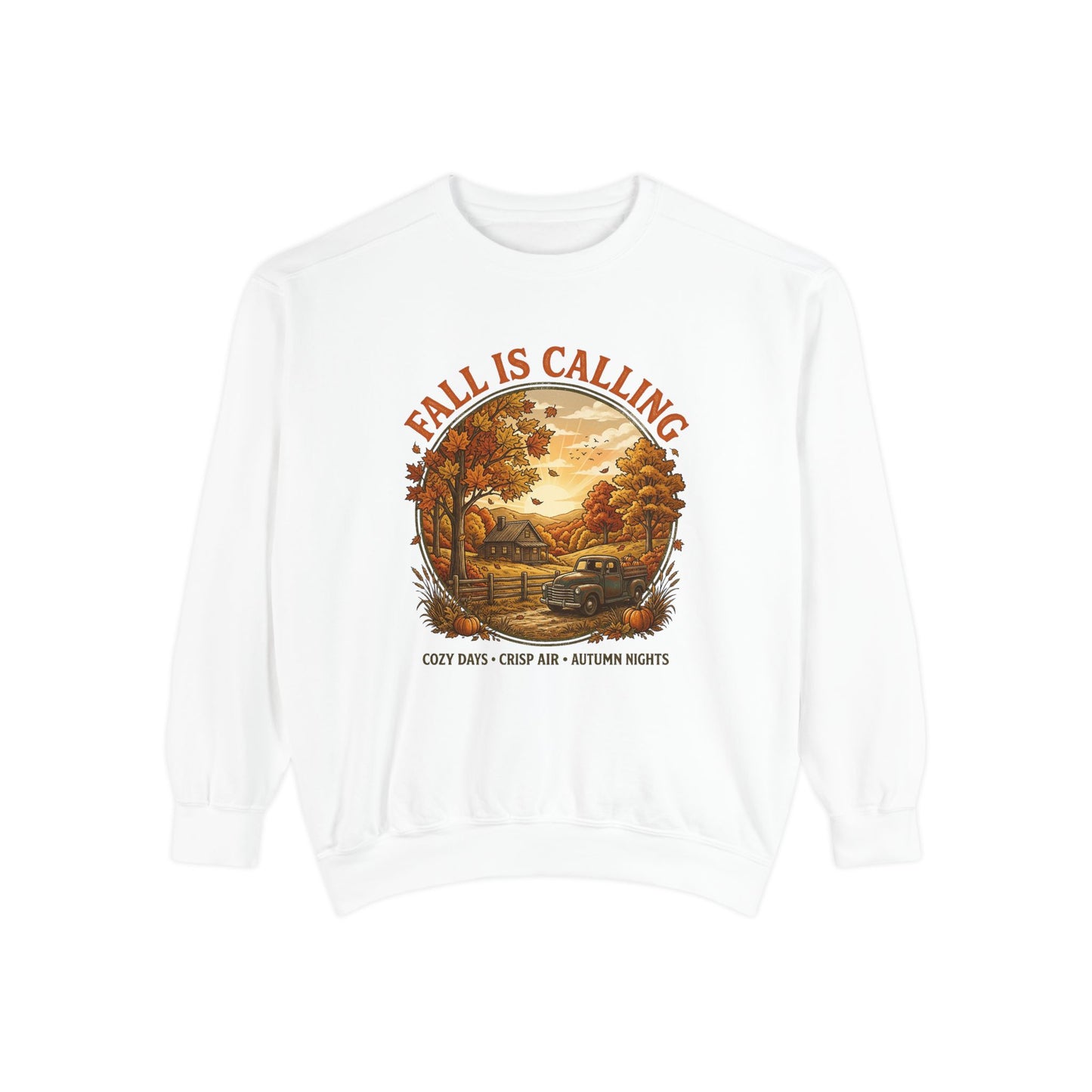 Fall Is Calling Sweatshirt — Cozy Autumn Cabin Graphic Pullover