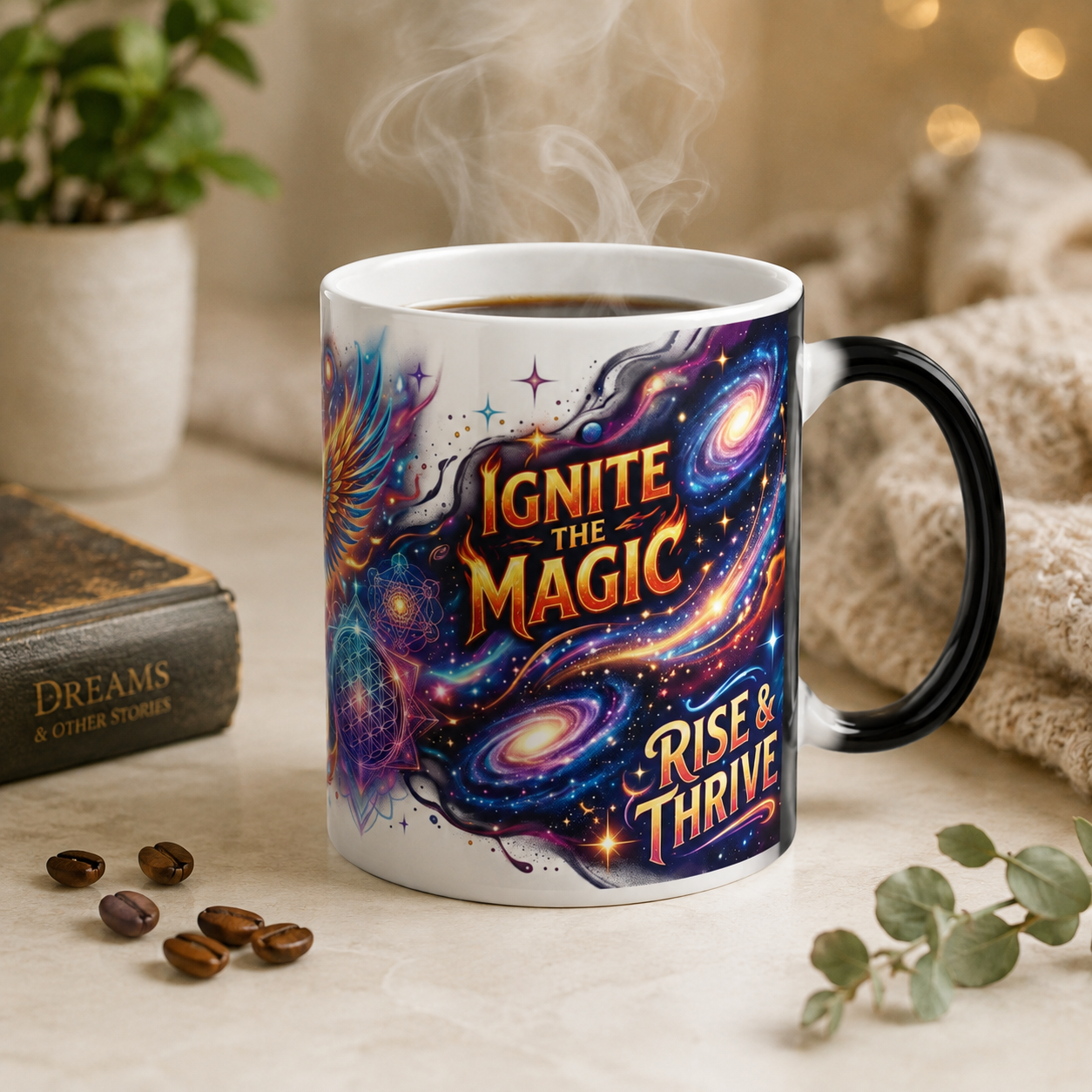 Phoenix Color-Changing Mug — Rise & Thrive Inspirational 11oz