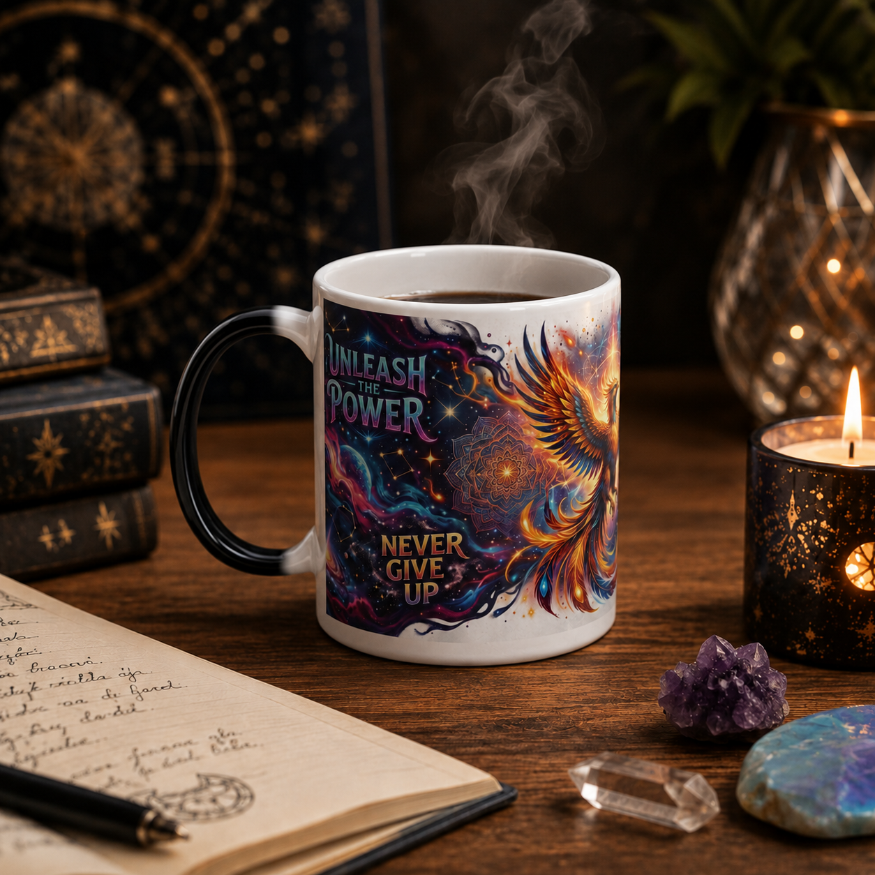 Phoenix Color-Changing Mug — Rise & Thrive Inspirational 11oz