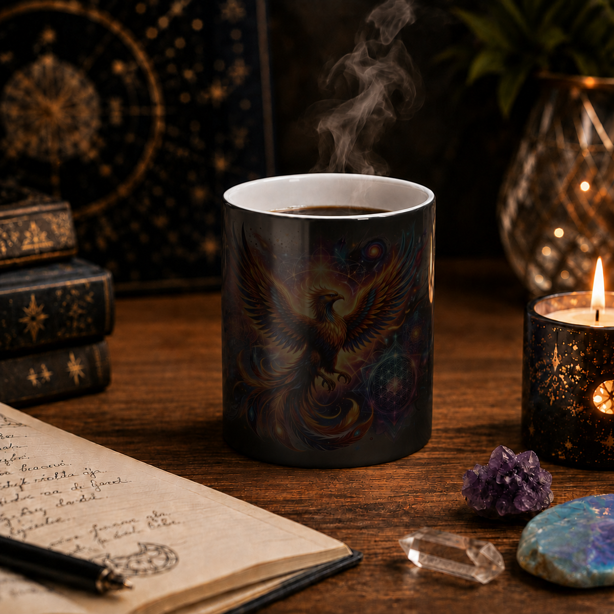 Phoenix Color-Changing Mug — Rise & Thrive Inspirational 11oz