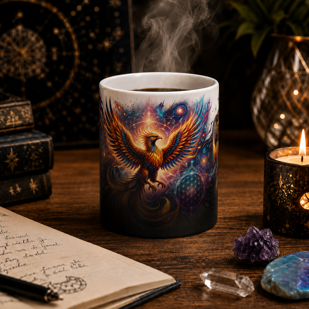 Phoenix Color-Changing Mug — Rise & Thrive Inspirational 11oz