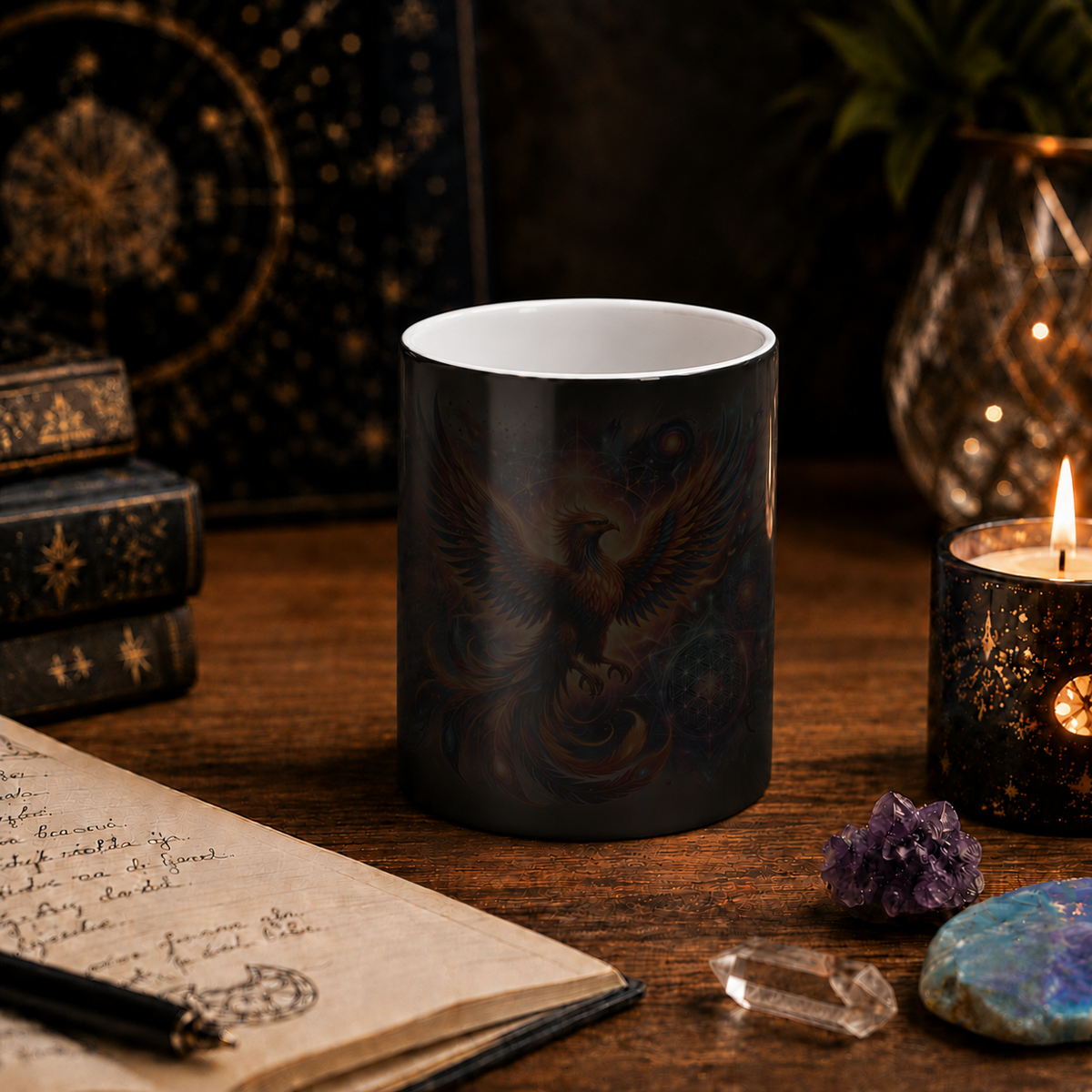 Phoenix Color-Changing Mug — Rise & Thrive Inspirational 11oz