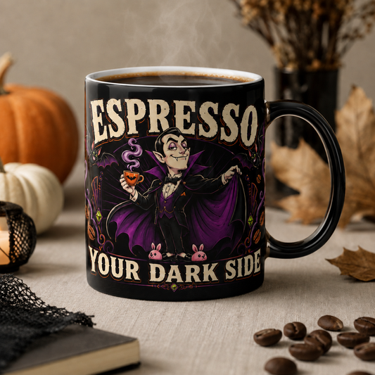 Espresso Your Dark Side Color-Changing Mug — 11oz Vampire Coffee Cup