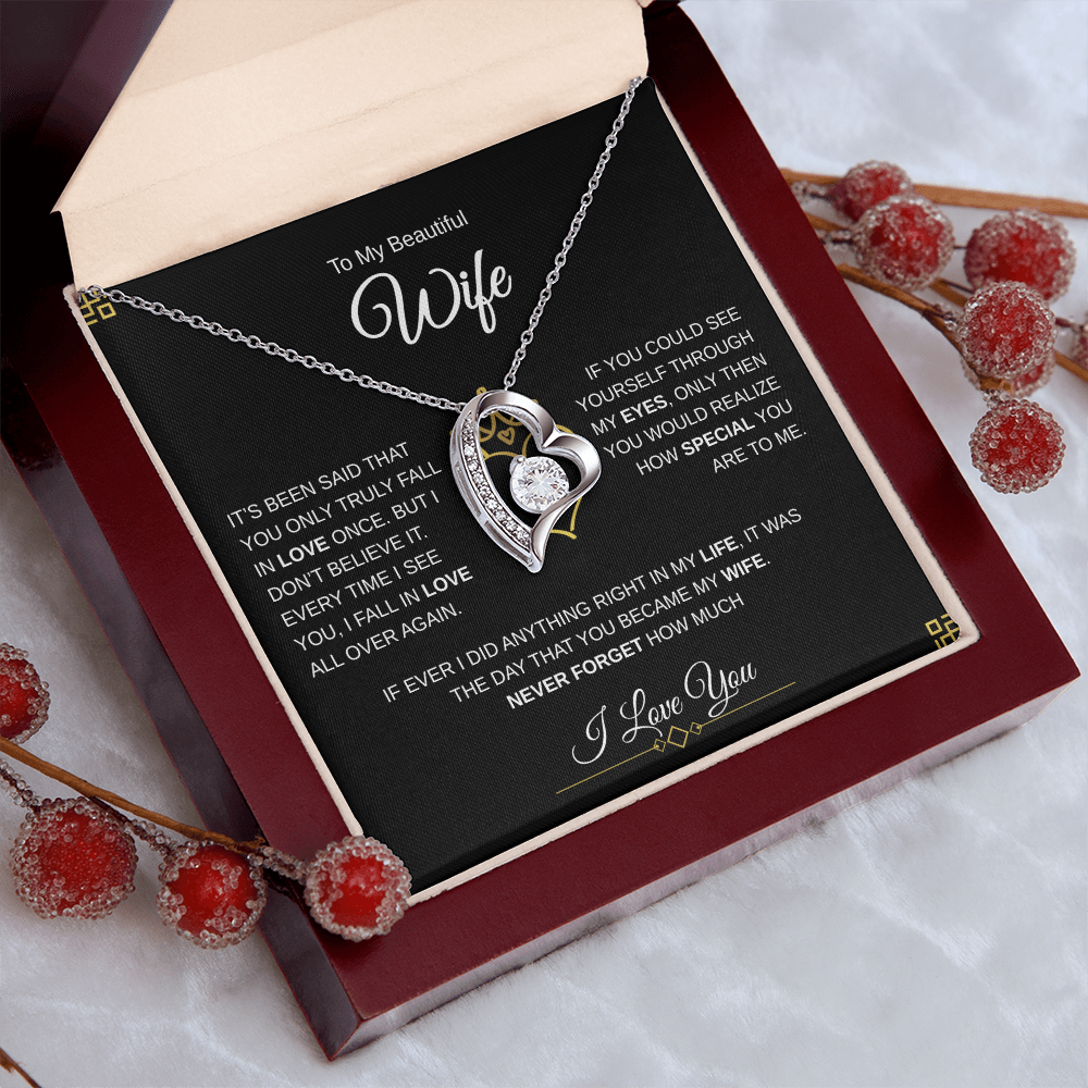 To My Beautiful Wife | Forever Love Necklace